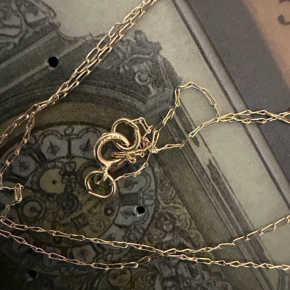 14kt Solid Yellow Gold Dainty Basic Chain Necklace - image 2